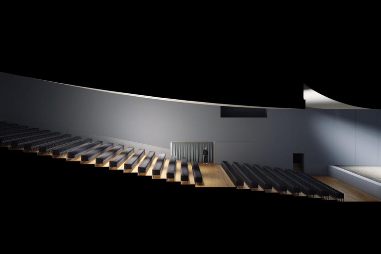 Les Roches School Theater design by Álvaro Siza with Carlos Castanheira
