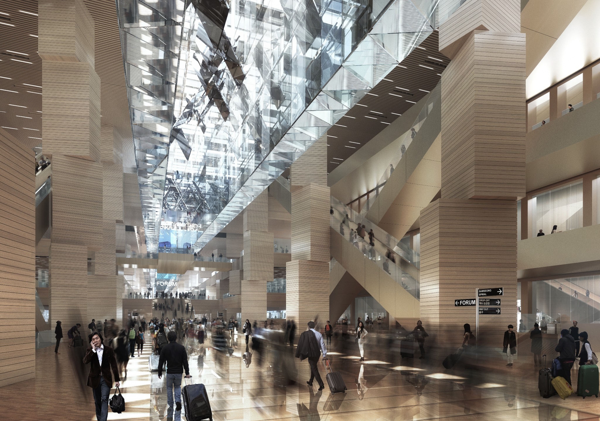 Lightwalk - Gangnam International Transit Center, Seoul design by Dominique Perrault Architecture