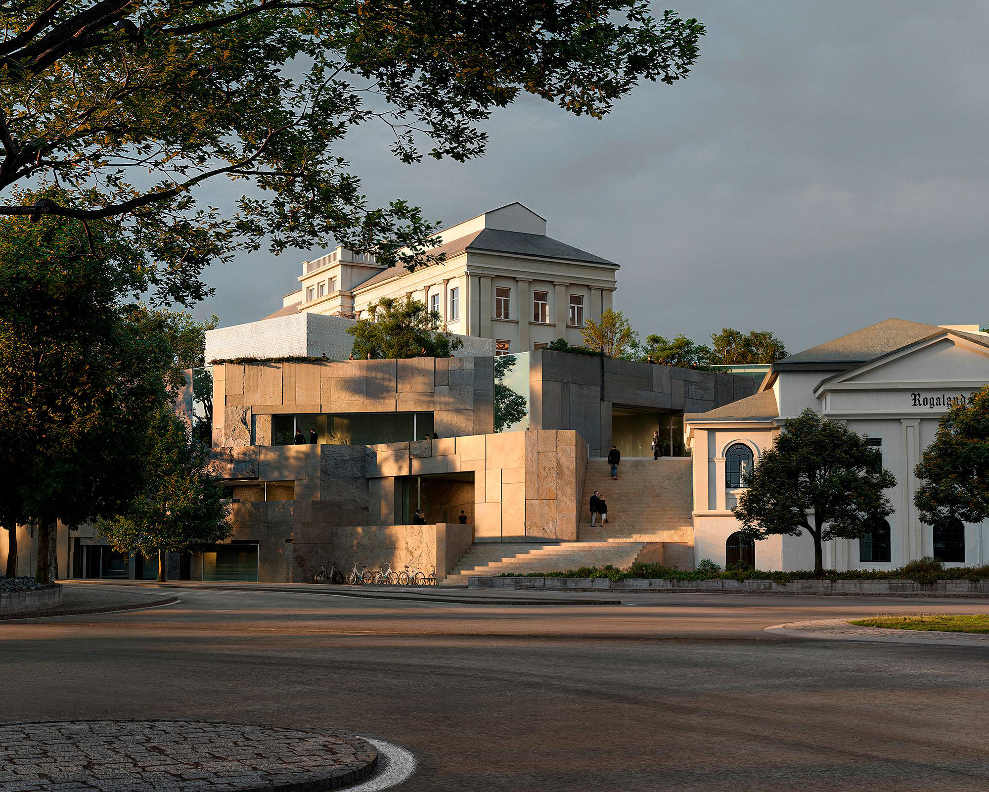 Museum and Rogaland Theatre extension design by Dorte Mandrup + Holon