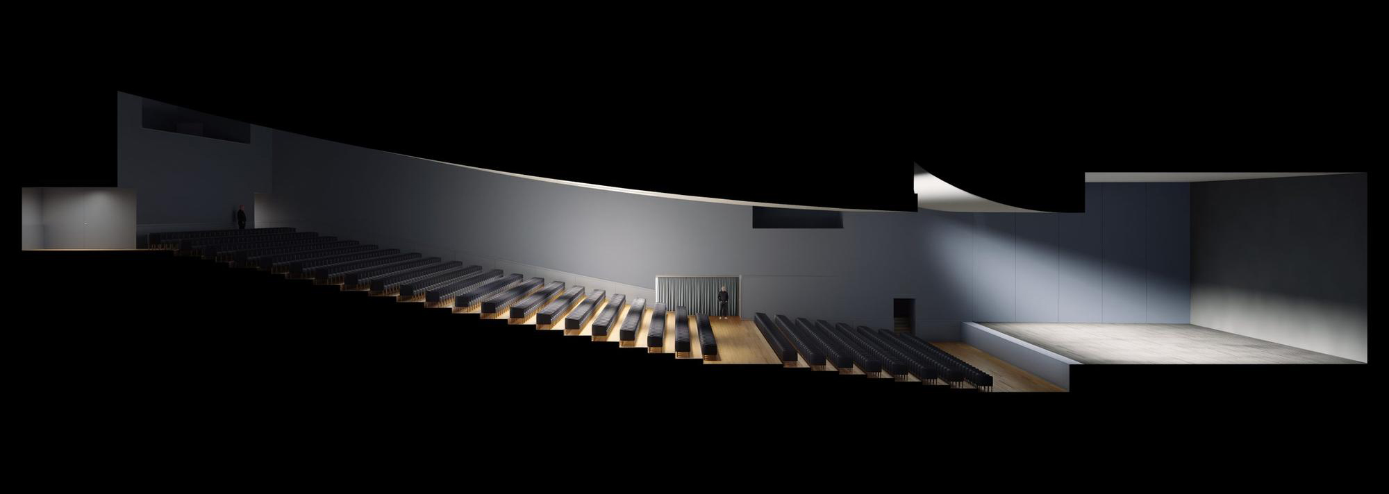 Les Roches School Theater design by Álvaro Siza with Carlos Castanheira