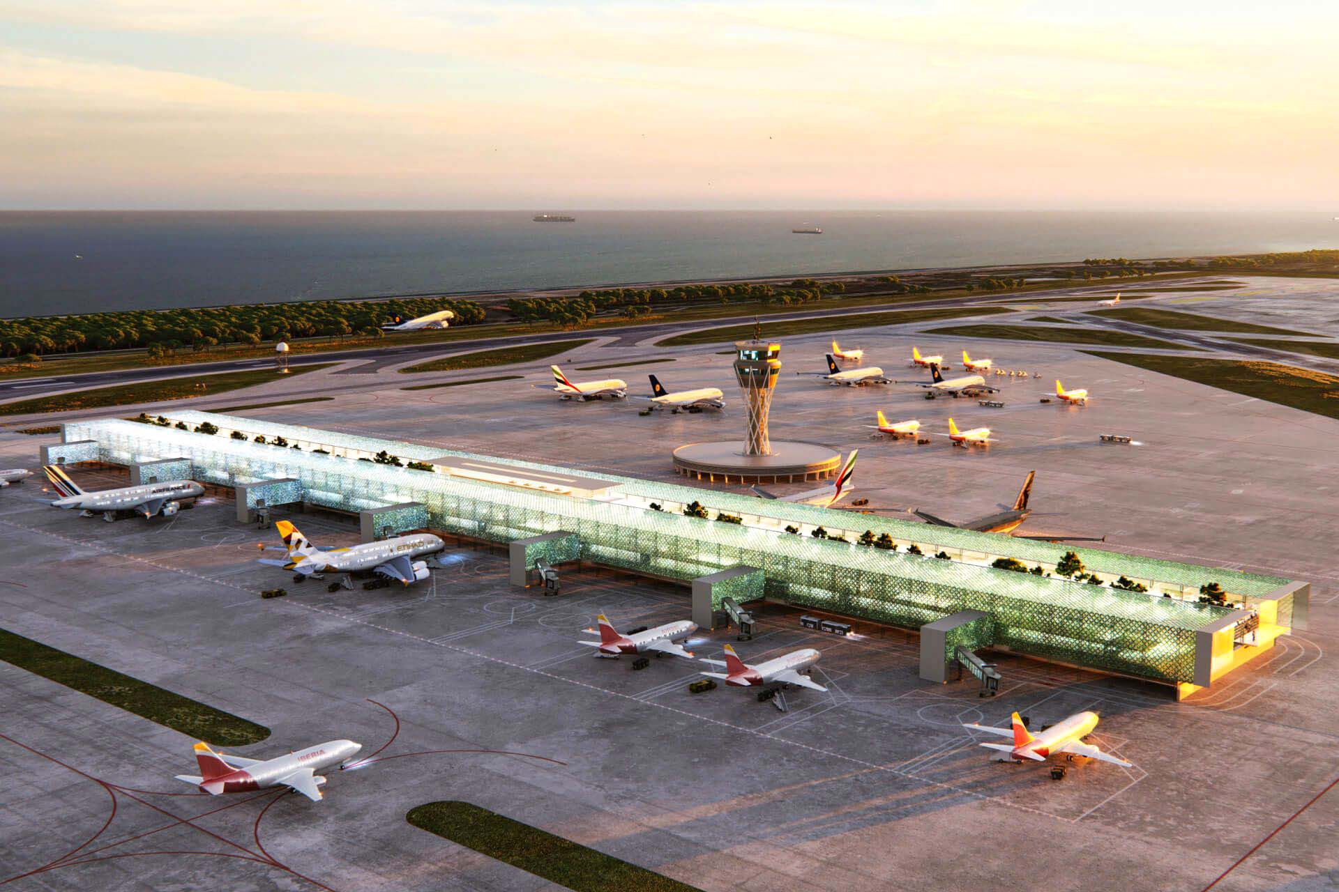 New satellite terminal in Barcelona El Prat Airport design by RCR Arquitectes and collaborators