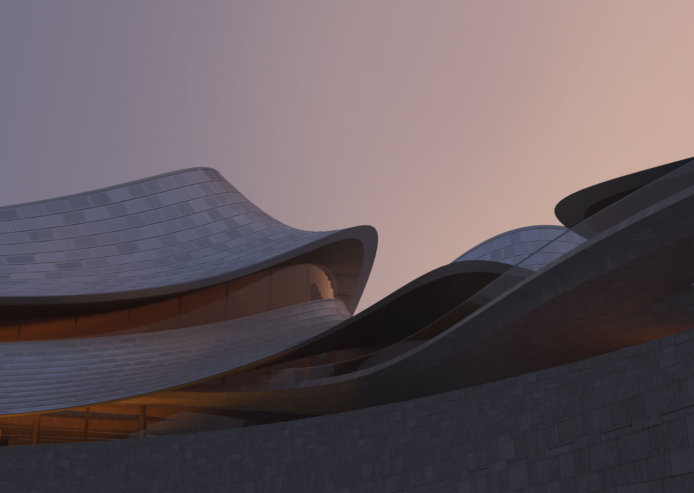 Zhejiang Shaoxing Shangyu District Cao'e River Culture and Art Centre design by Zaha Hadid Architects 