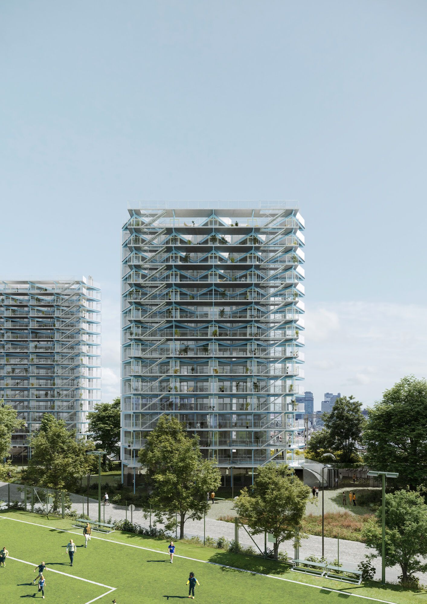 Gandhi social housing design by jo taillieu architecten, BRUTHER
